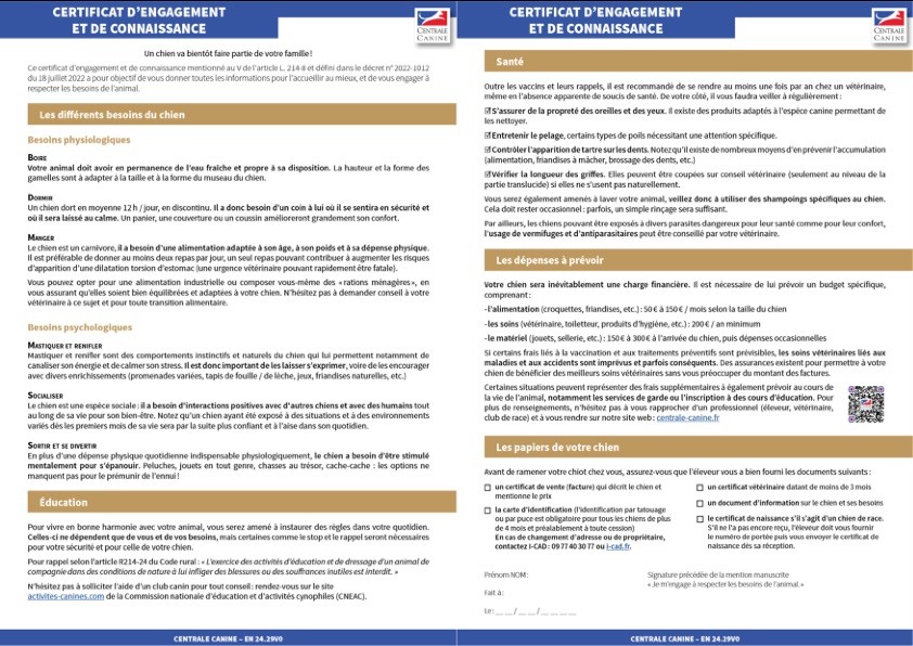 du Royaume des Anges - Certificat d?engagement 